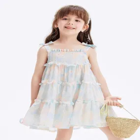 DUNNMALL  Girls' Dress  New Summer Kids' Skirt Chiffon Dress Suspender Layered Dress Baby Clothes Princess Dress