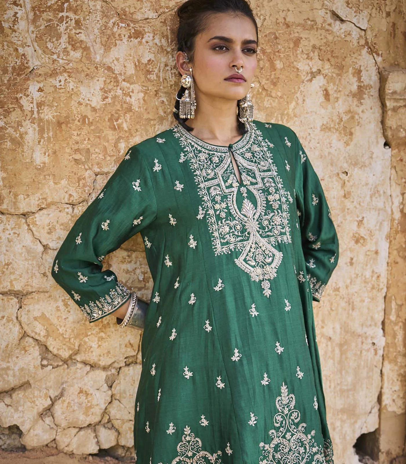 Emerald Green Tunic Set