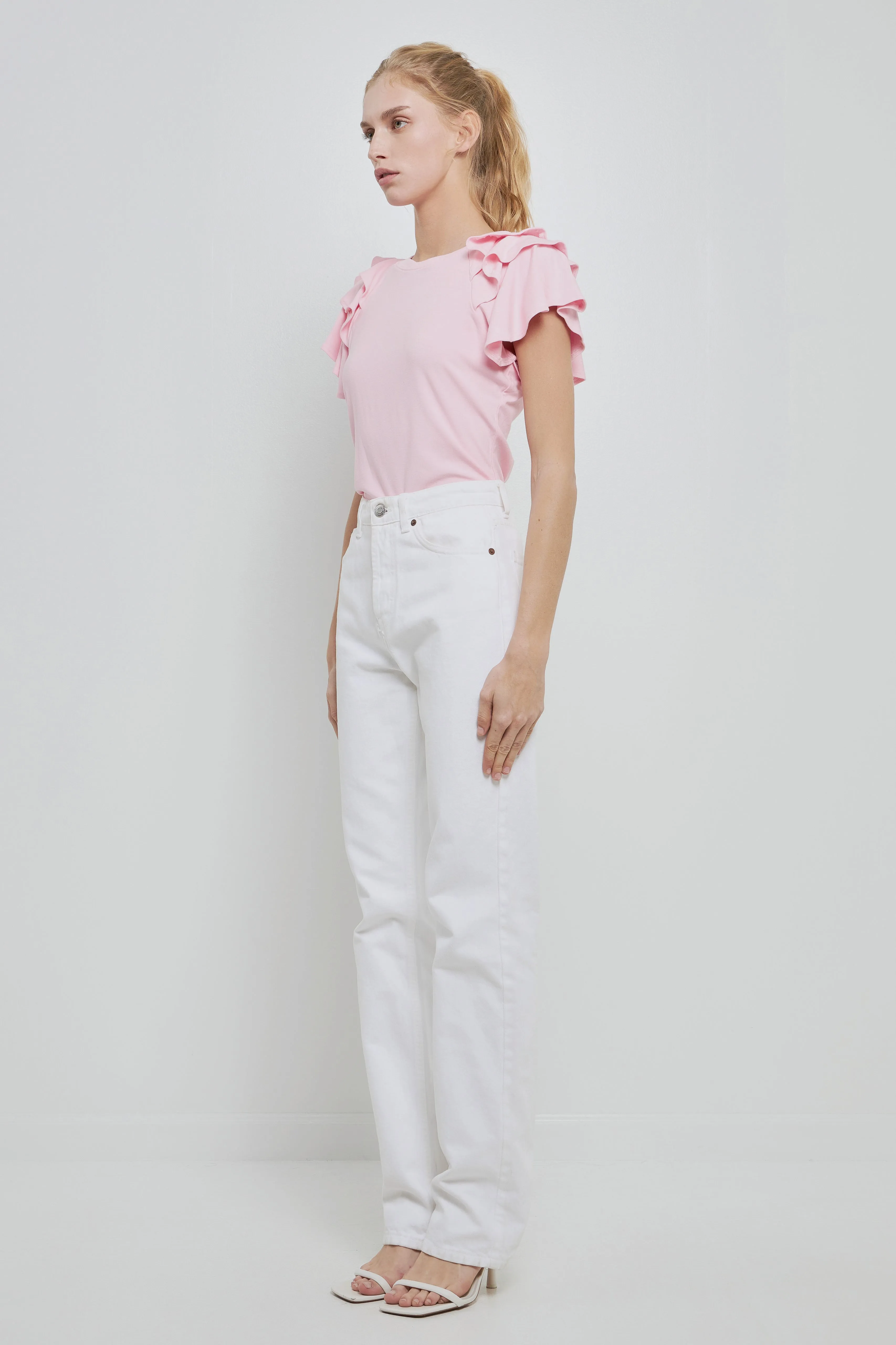 English Factory - Shoulder Ruffle Top - Final Sale