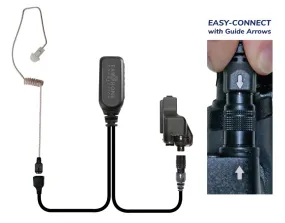 EP1323EC-W Whisper Hawk EC Covert Lapel Microphone fits Motorola JEDI and XTS Radios