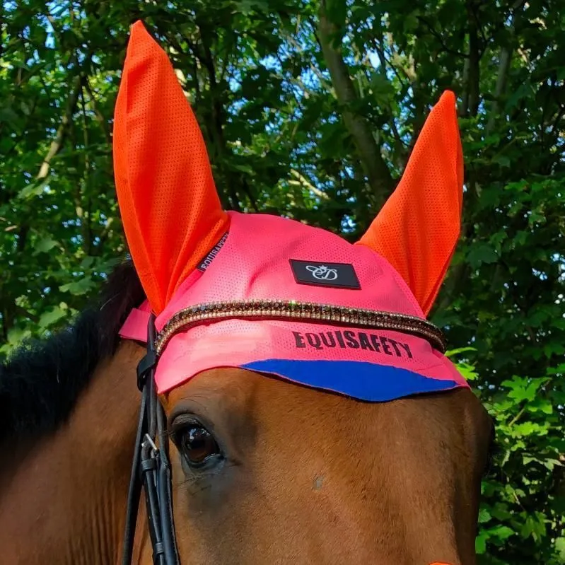 Equisafety Hi Vis Ear Bonnet - Y/O