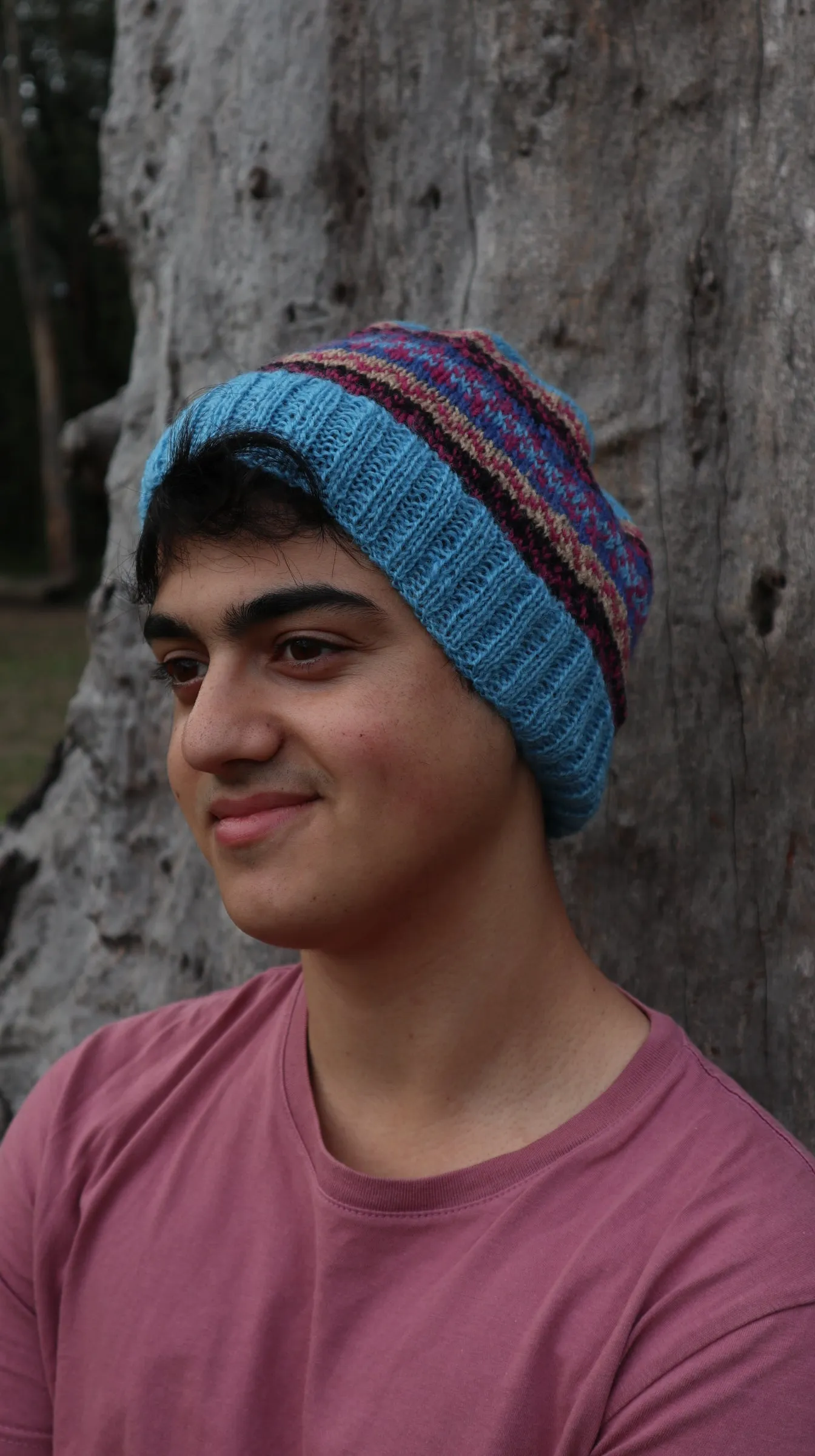 Fair Trade Ethical Woollen Beanie in Patterned Design