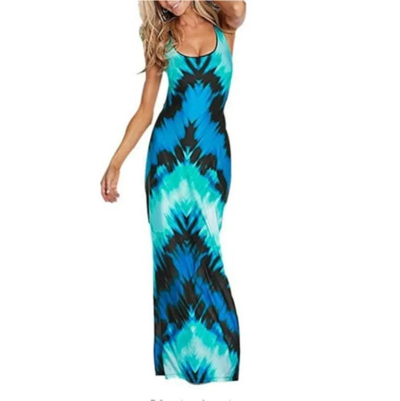 FashionSierra - Women Sexy Summer Long Maxi Dress Ladies Sleveless Bodycon Evening Party Dress Summer Beach Holiday Sundress