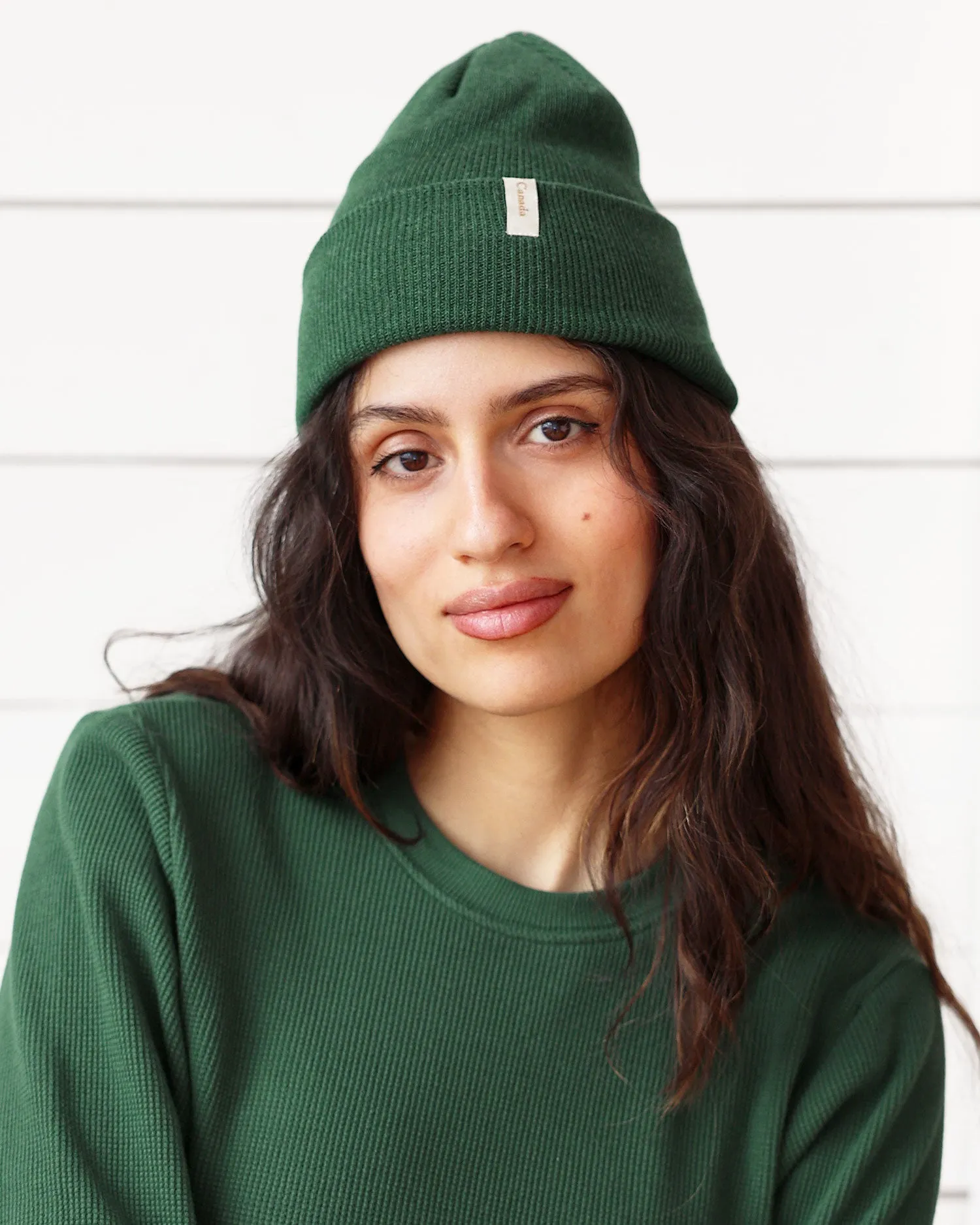 Fine Ribbed Cotton Toque Forest