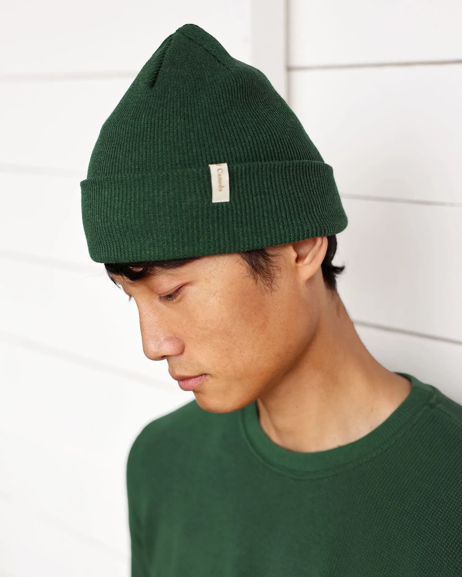 Fine Ribbed Cotton Toque Forest