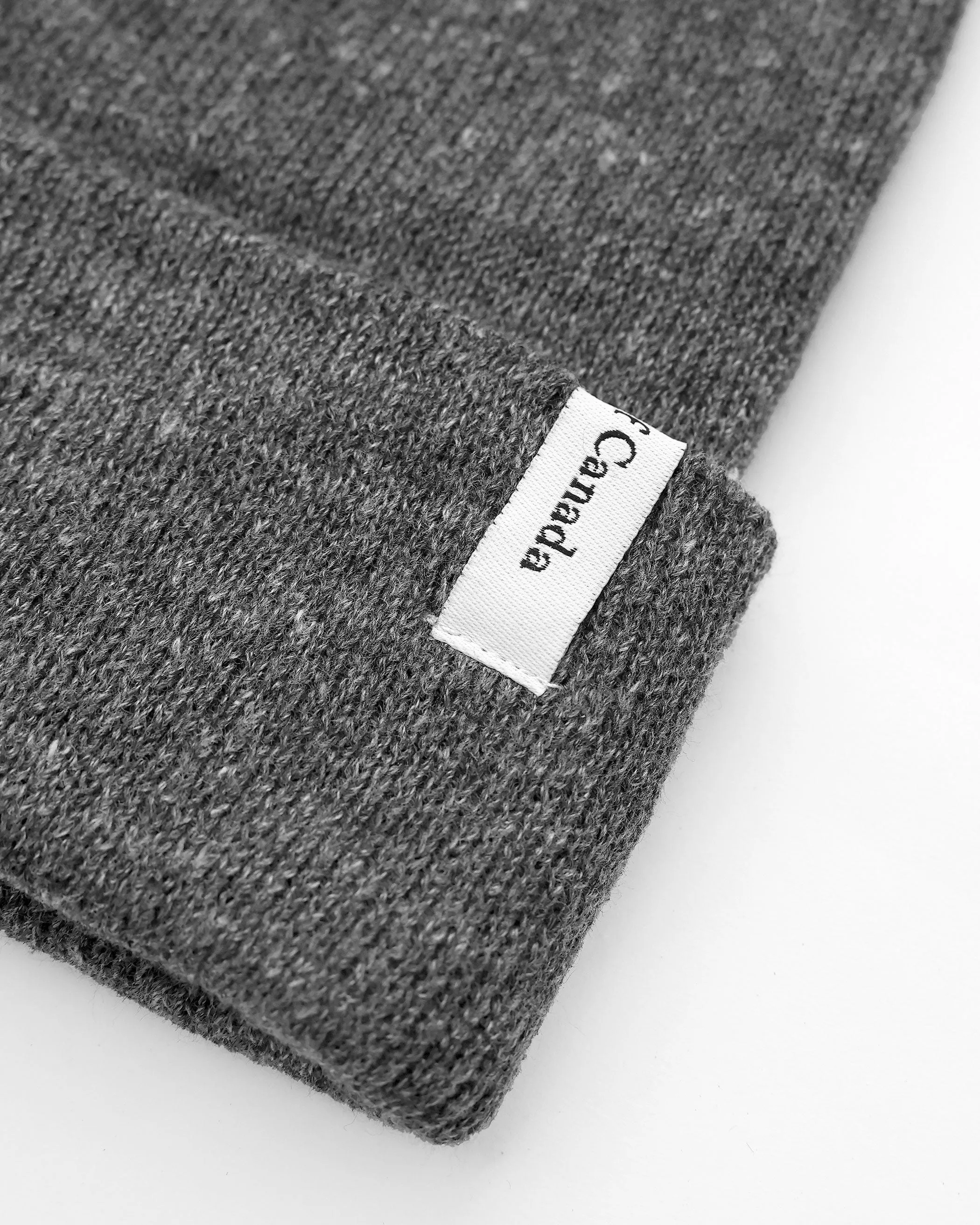 Fine Ribbed Cotton Toque Heather Charcoal