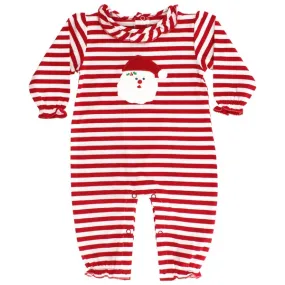 Girls Knit Romper - Santa