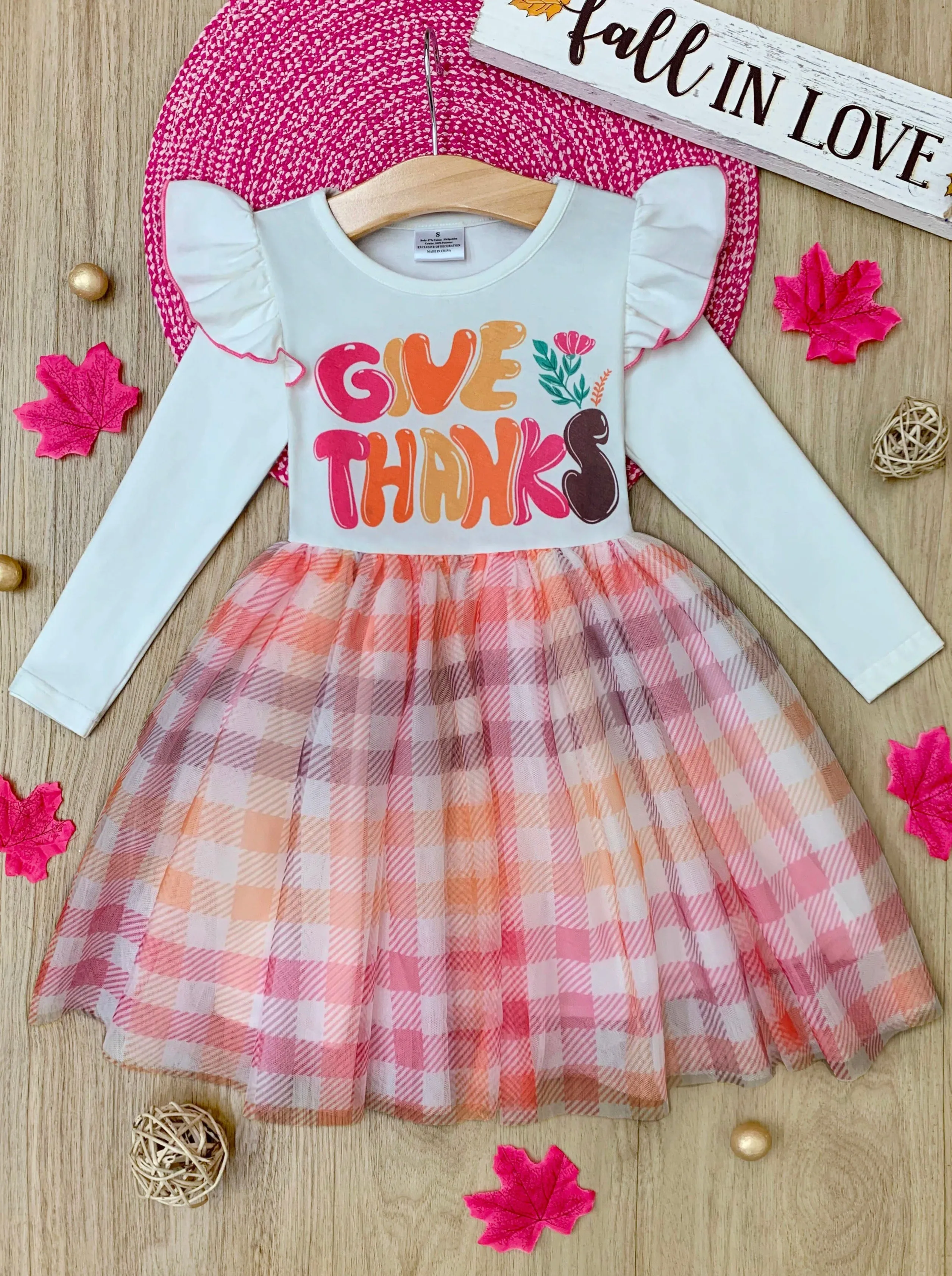 Give Thanks Ruffle Tutu Dress