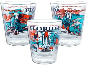 GLFL01 Shot Glass - 5-Scenes - Florida