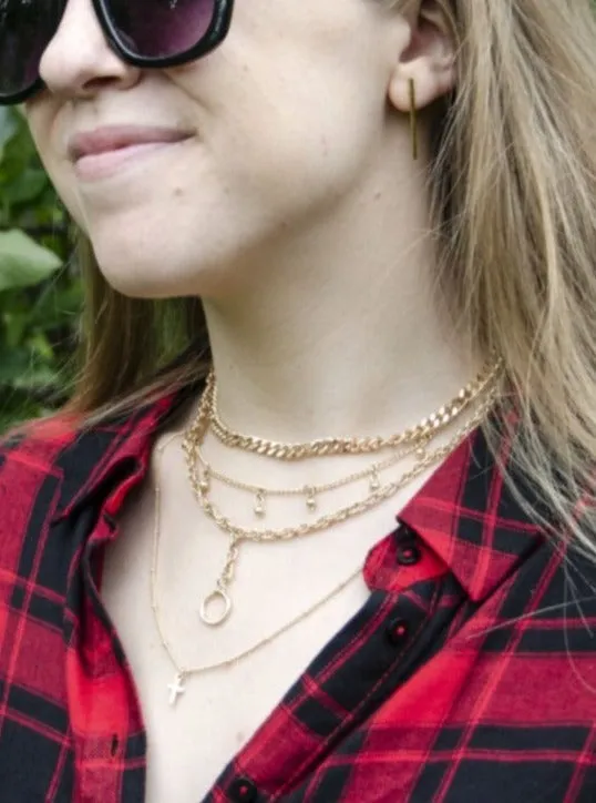 Good Vibe Gold Layered Necklace