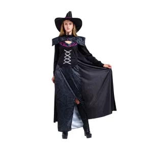 Gothic Wicked Purple Witch Costume Set - Adult