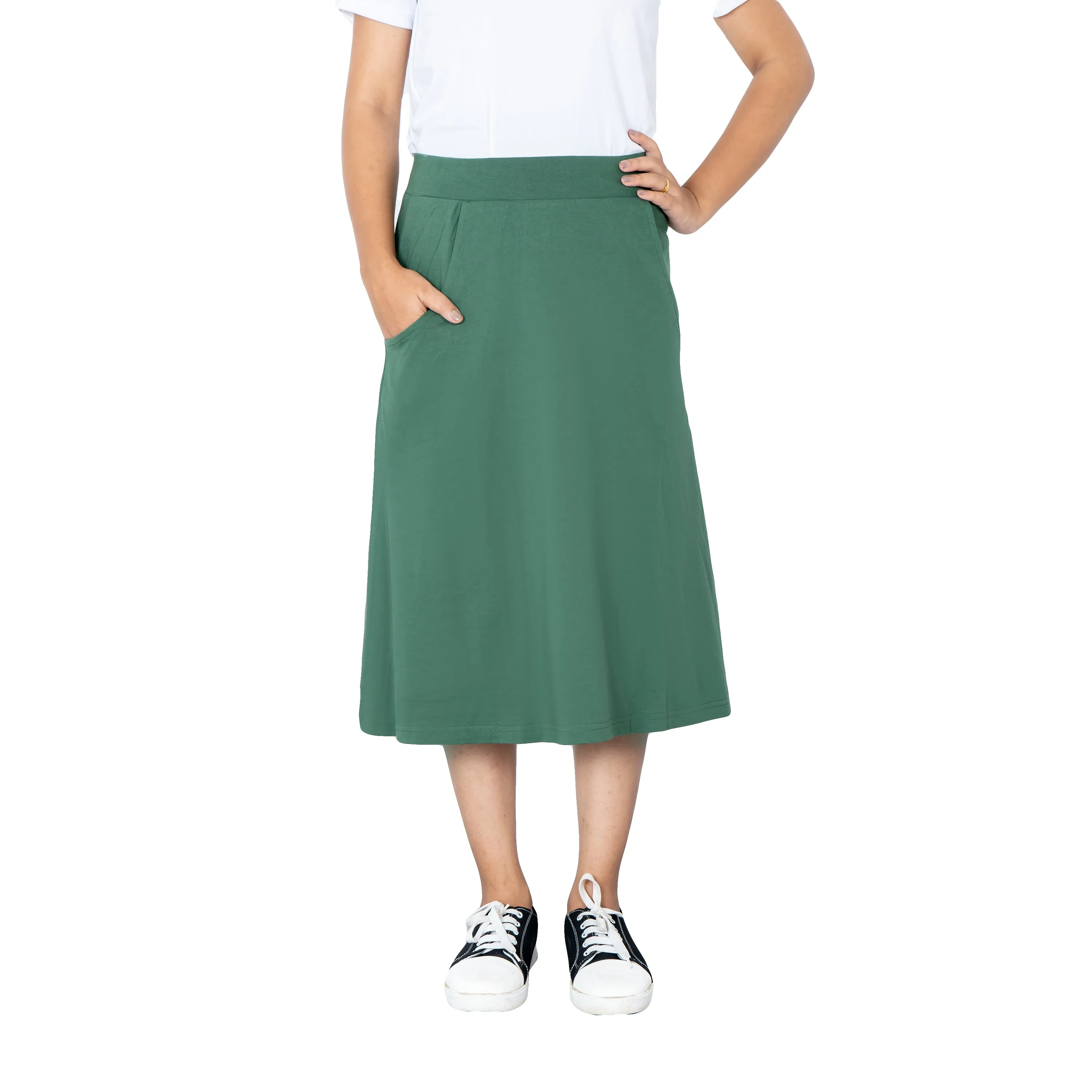 Green A-Line Skirt [FINAL SALE]