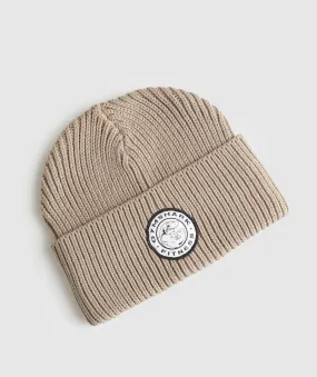 Gymshark Legacy Deep Cuff Beanie - Cement Brown