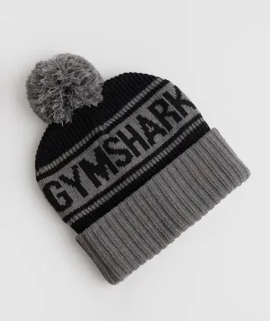 Gymshark Pom Beanie - Black/Medium Grey