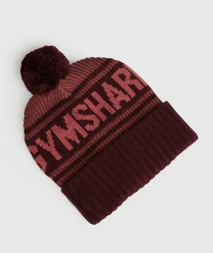 Gymshark Pom Beanie - Burgundy Brown