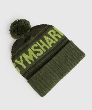 Gymshark Pom Beanie - Deep Olive Green