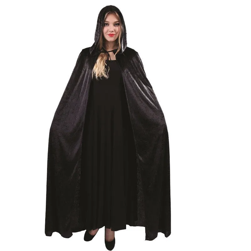 Halloween Women's Gold Velvet Cape Cloak