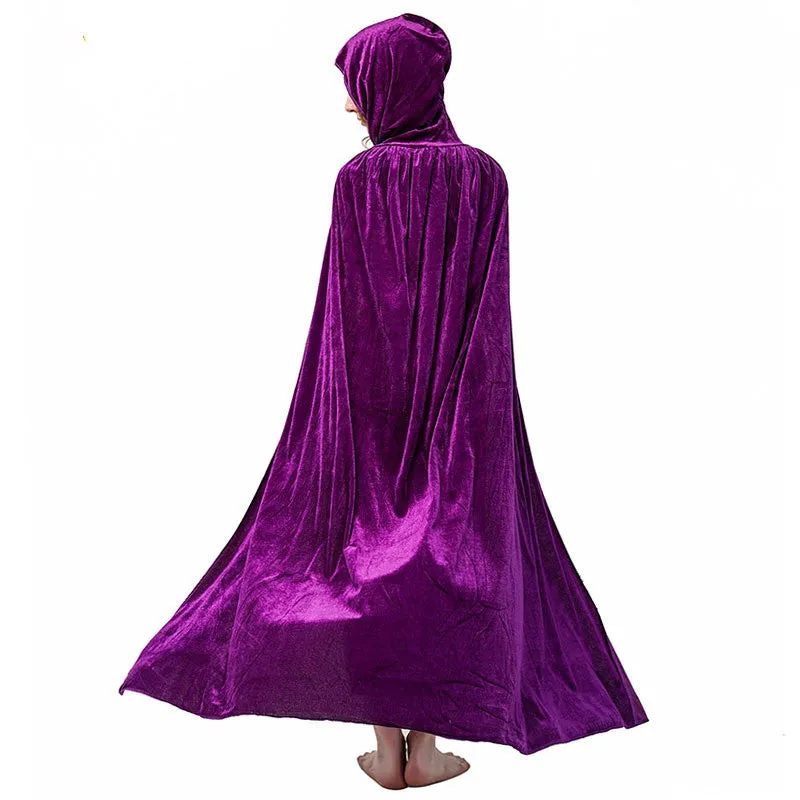 Halloween Women's Gold Velvet Cape Cloak