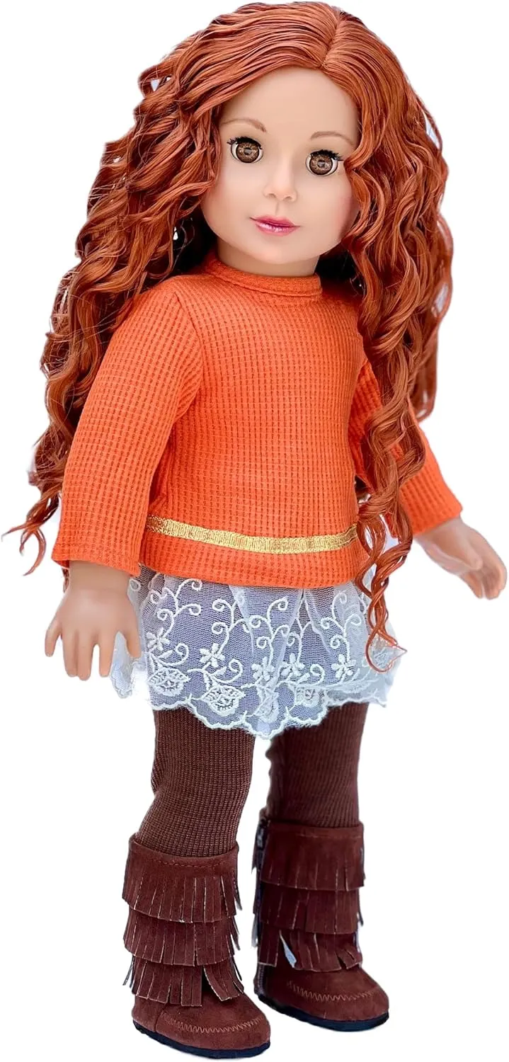 Hello Sunshine - 18 inch Doll Clothes - 3 Piece Doll Outfit - Tunic, Leggings and Boots