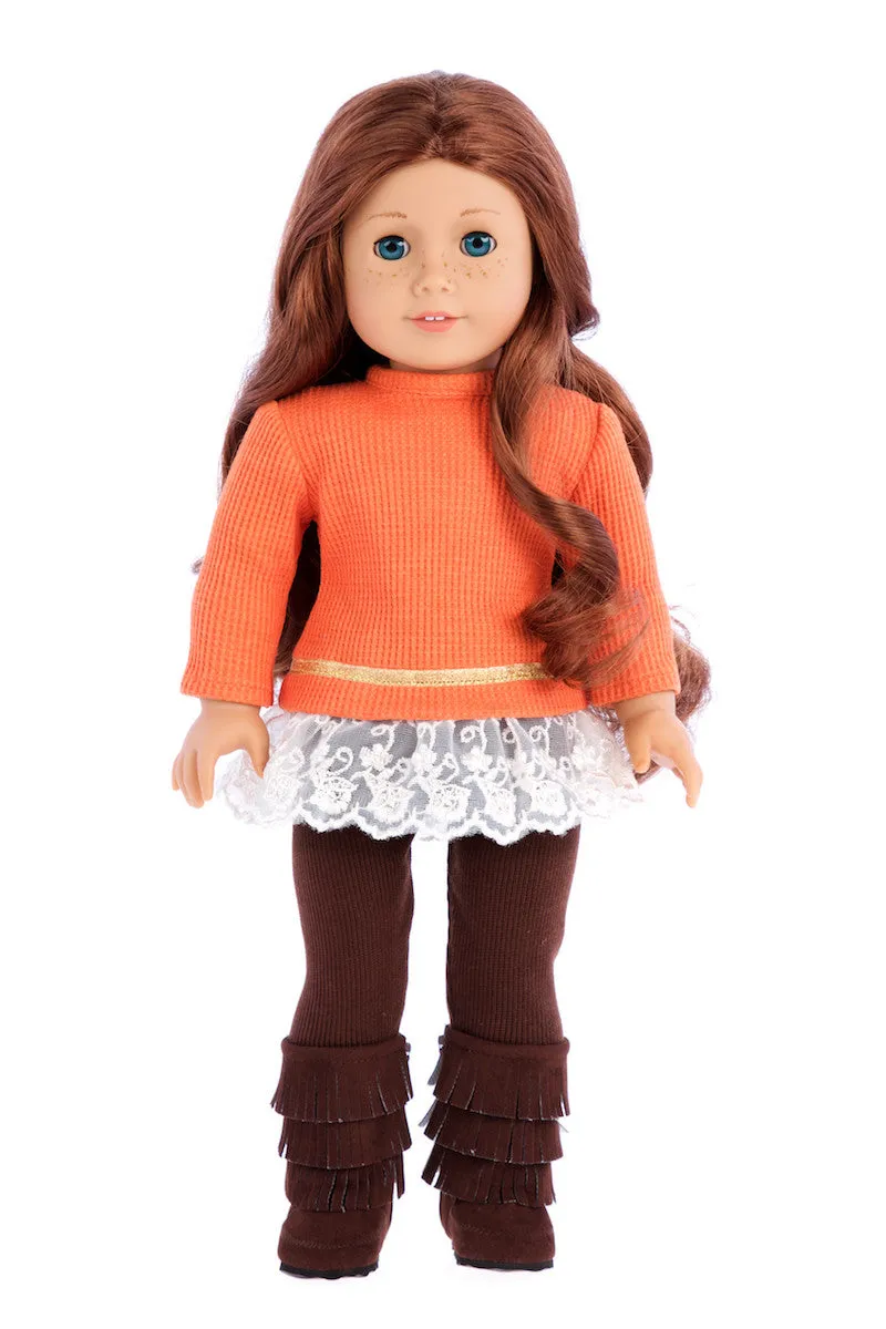 Hello Sunshine - 18 inch Doll Clothes - 3 Piece Doll Outfit - Tunic, Leggings and Boots