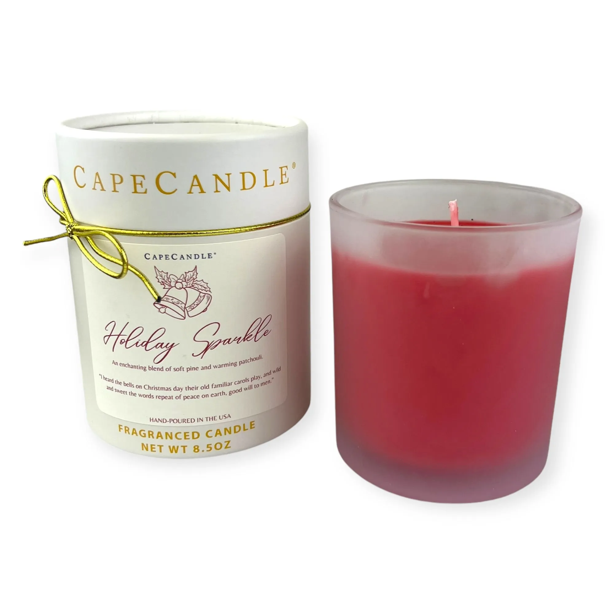 Holiday Sparkle Scented 8.5 oz Jar Candle By Cape Candle