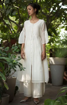 Ivory Chanderi Tunic with Chanderi Palazzo