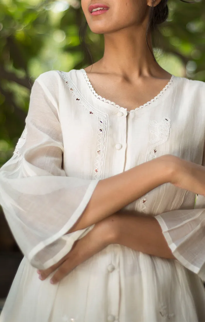 Ivory Chanderi Tunic with Chanderi Palazzo