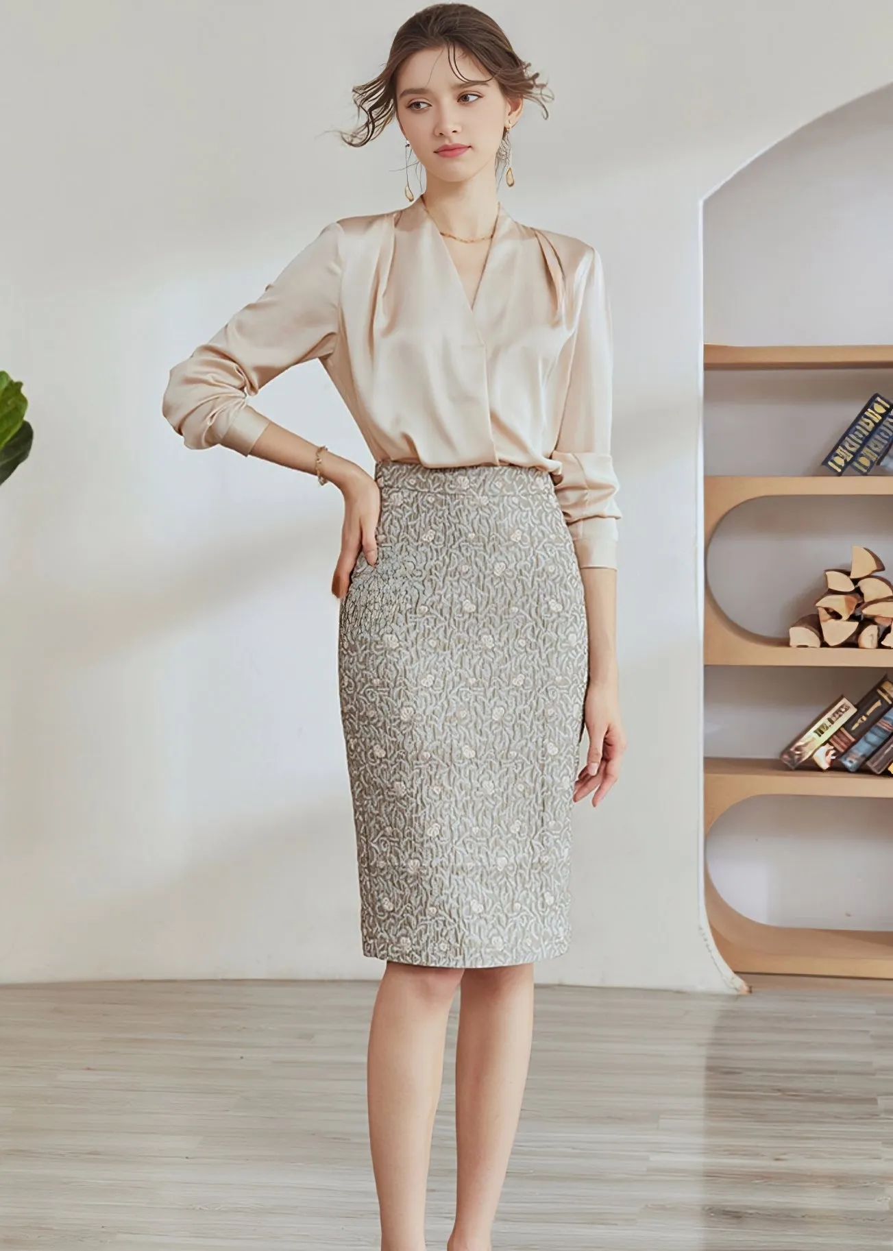 JACQUARD TIGHT SKIRT