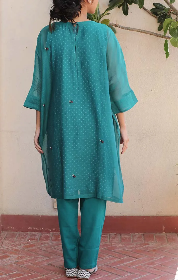 Kaftan Tunic - Blue Vitrilo with Pants