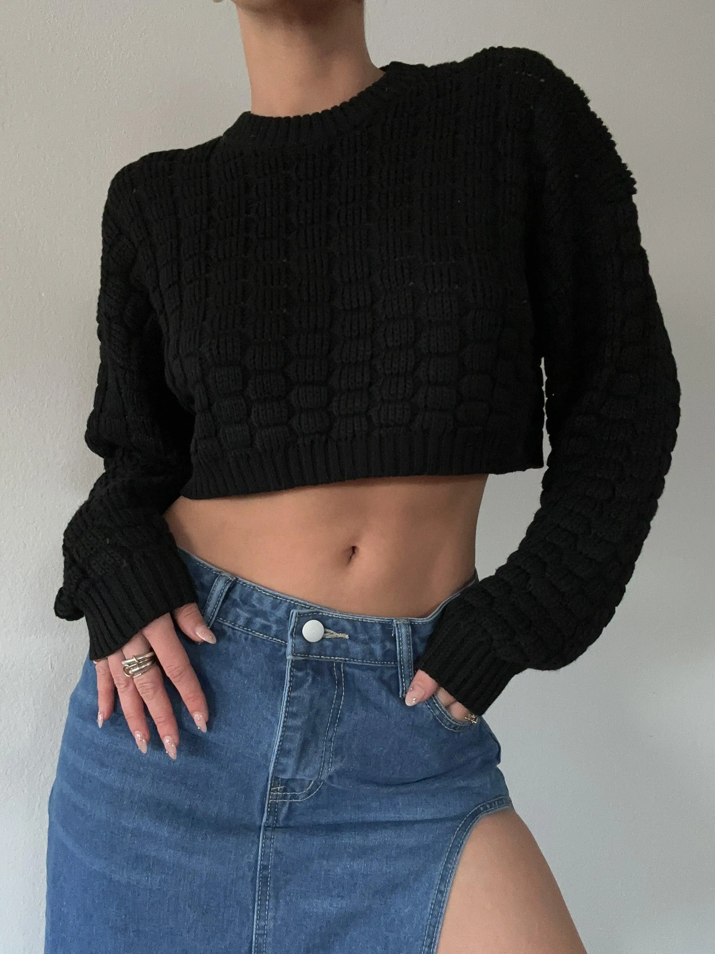 Karma Crop Sweater - FINAL SALE