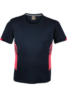 Kids Tasman Tee Navy/Neon Pink