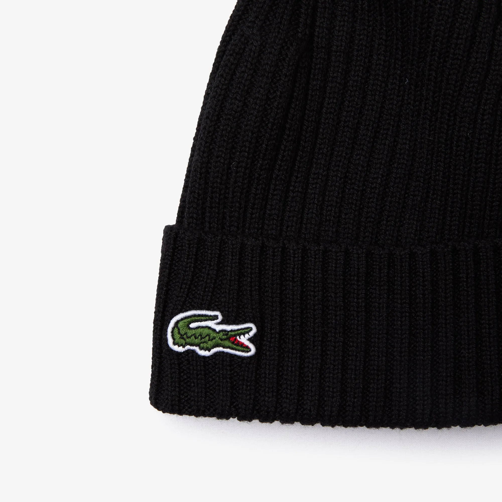 Lacoste Men's Ribbed Wool Beanie