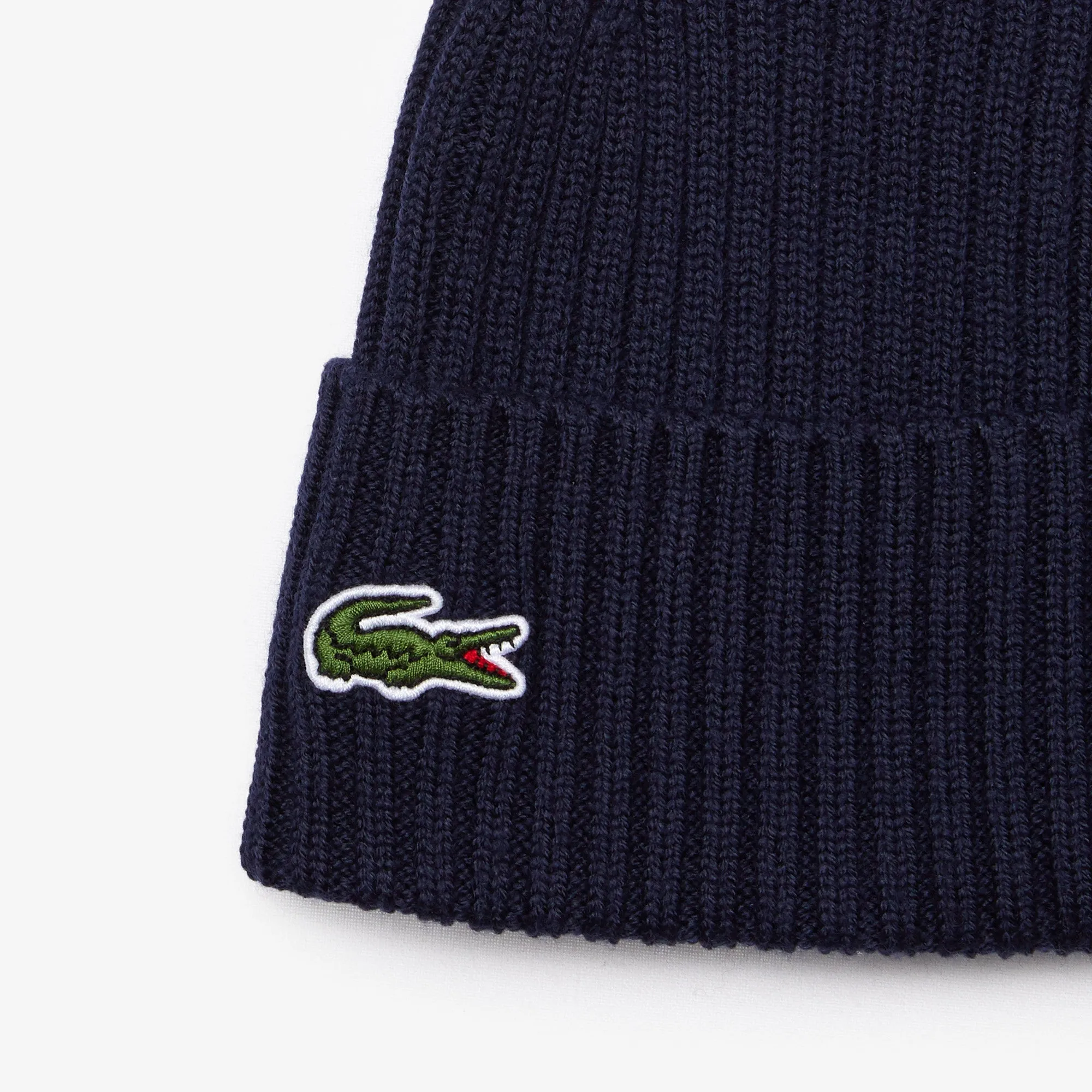 Lacoste Men's Ribbed Wool Beanie