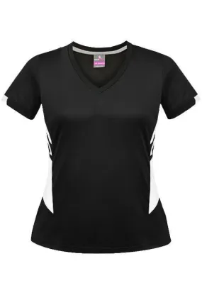 Ladies Tasman Tee Black/White