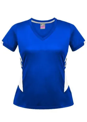 Ladies Tasman Tee Royal/White