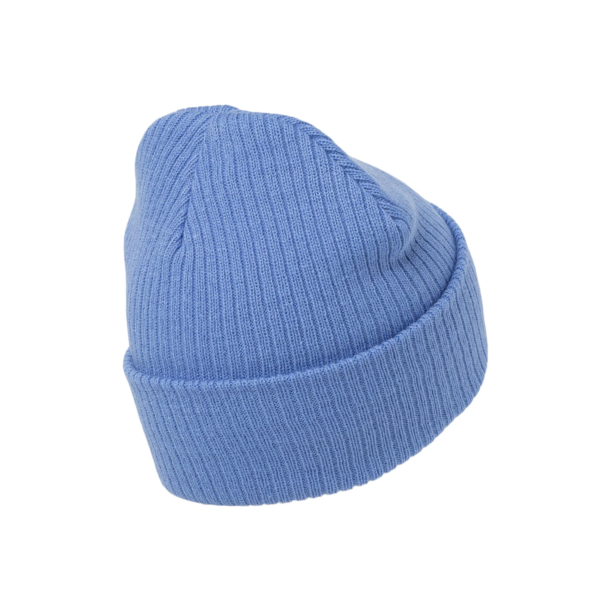 Leather Logo Beanie - Blue