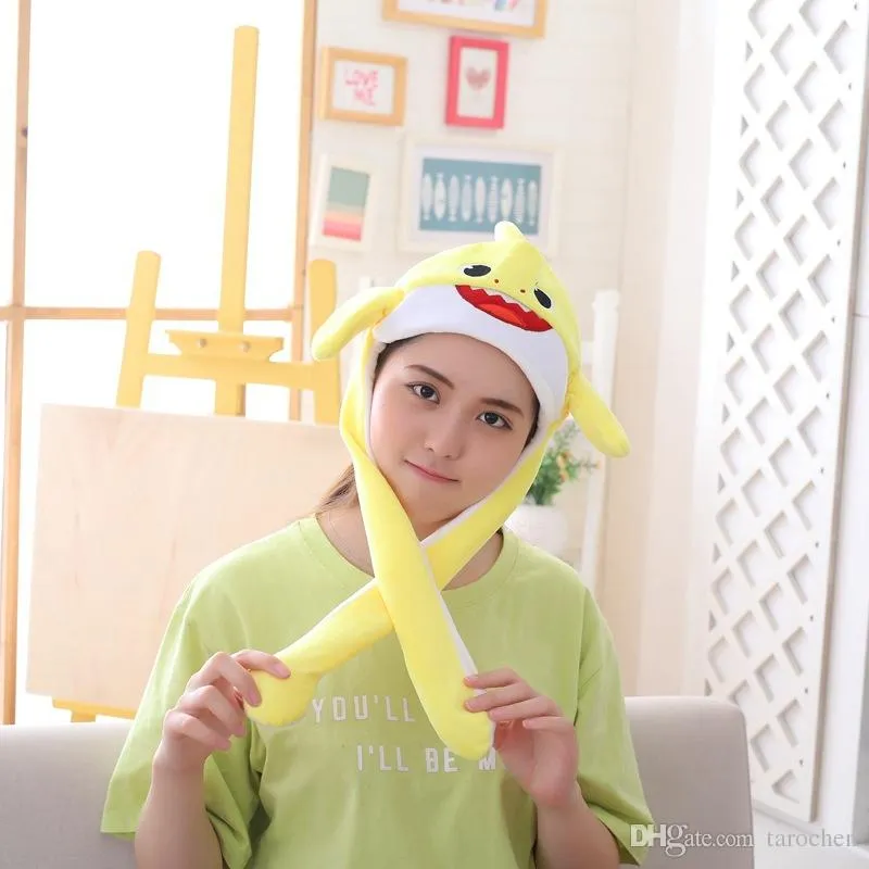 LED Movable-Ear Yellow Baby Shark Hat