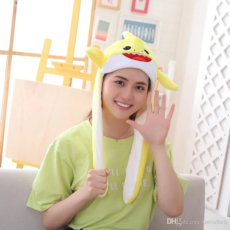 LED Movable-Ear Yellow Baby Shark Hat