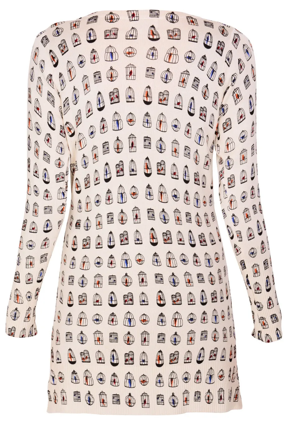 LONDON BIRDCAGES Long Printed Cardigan