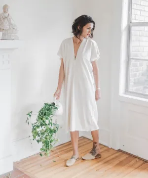 Louna Tunic in Ivory Silk Noil