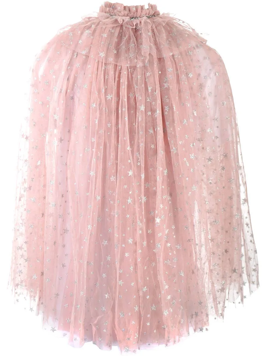 Magical Starry Blush Pink Girls Deluxe Cape