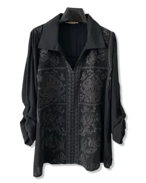 Midnight Dream Embroidered Tunic Top