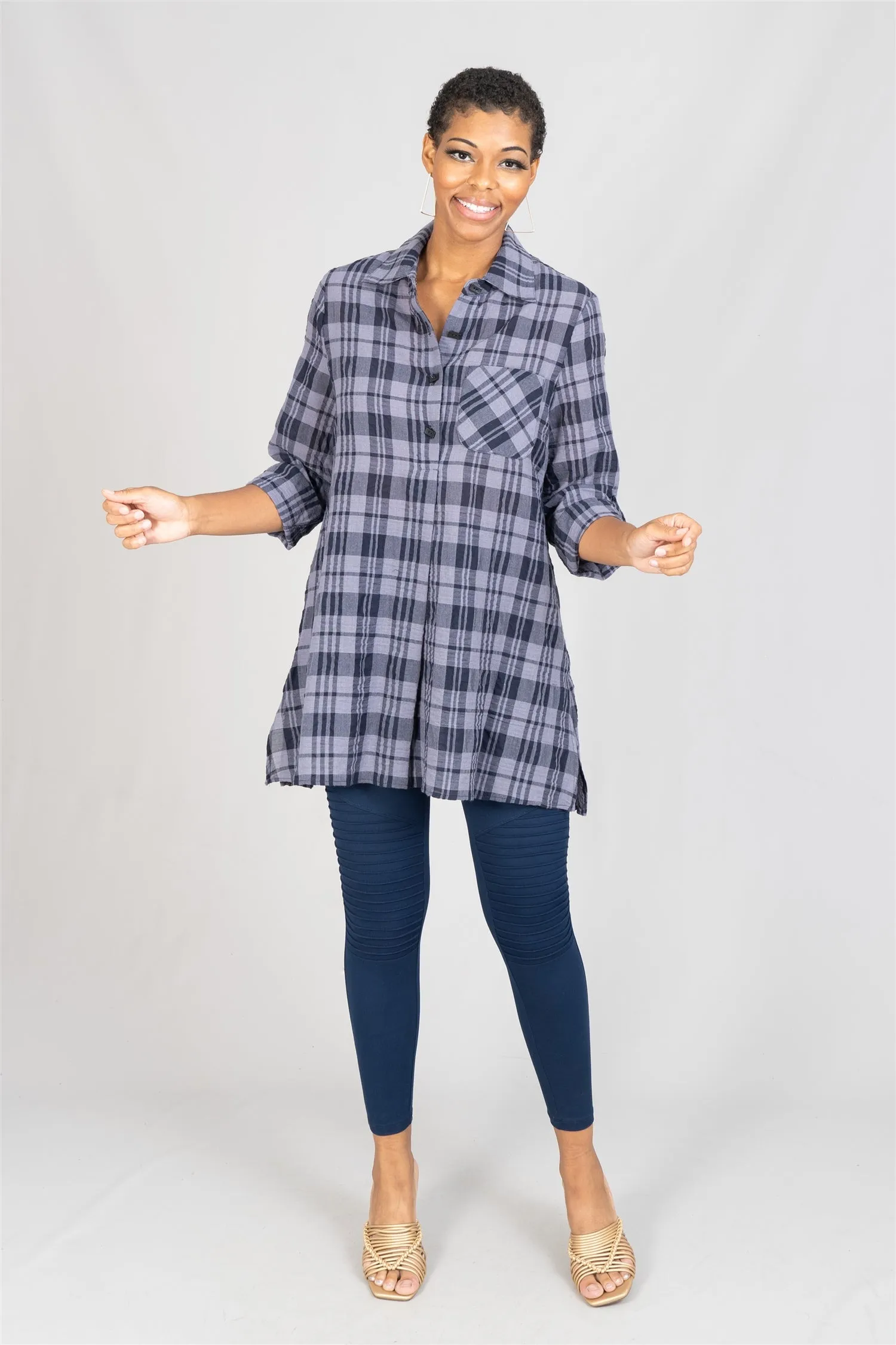 Moonlight 2234 Check Tunic Top