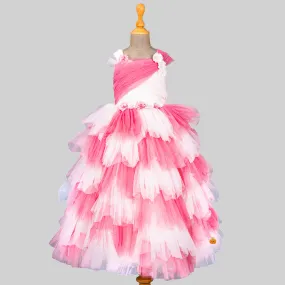 Multi Layered Net Gown for Girls