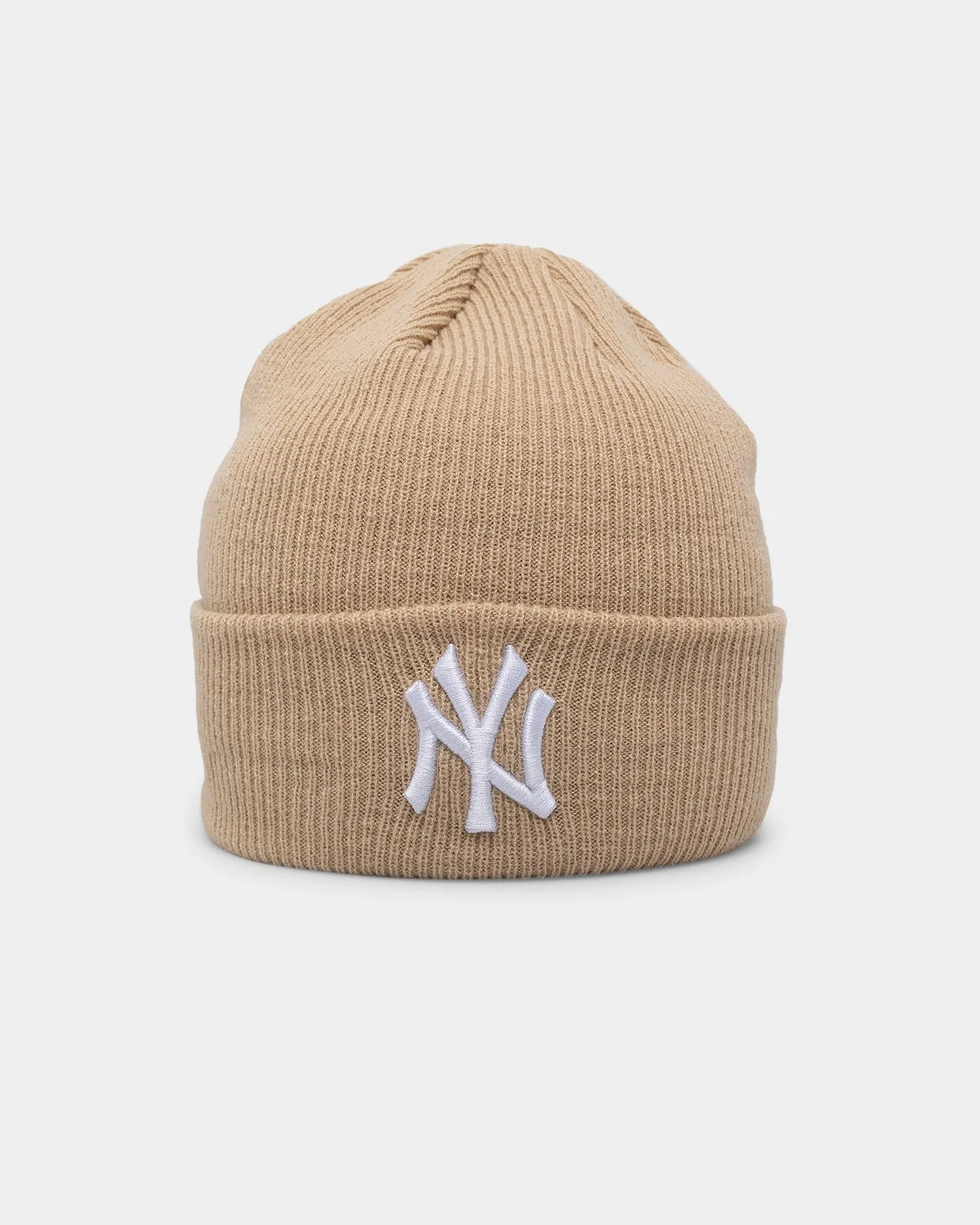 New Era New York Yankees Q223 Seasonal Knitted Beanie Light Beige