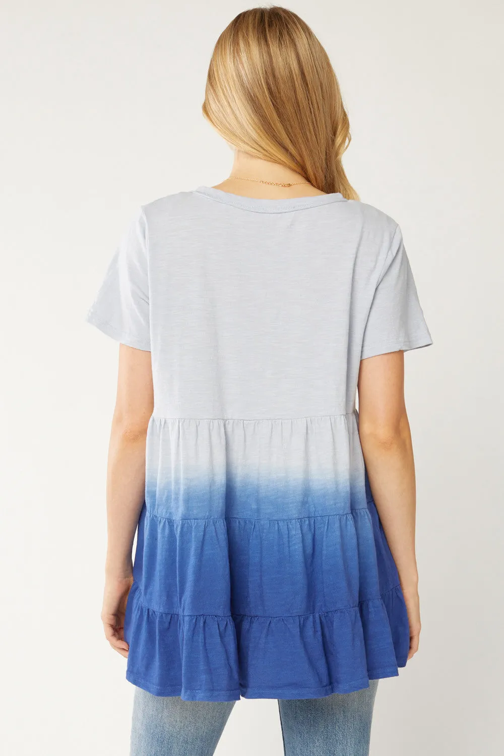 Ombre Tiered Top, Blue