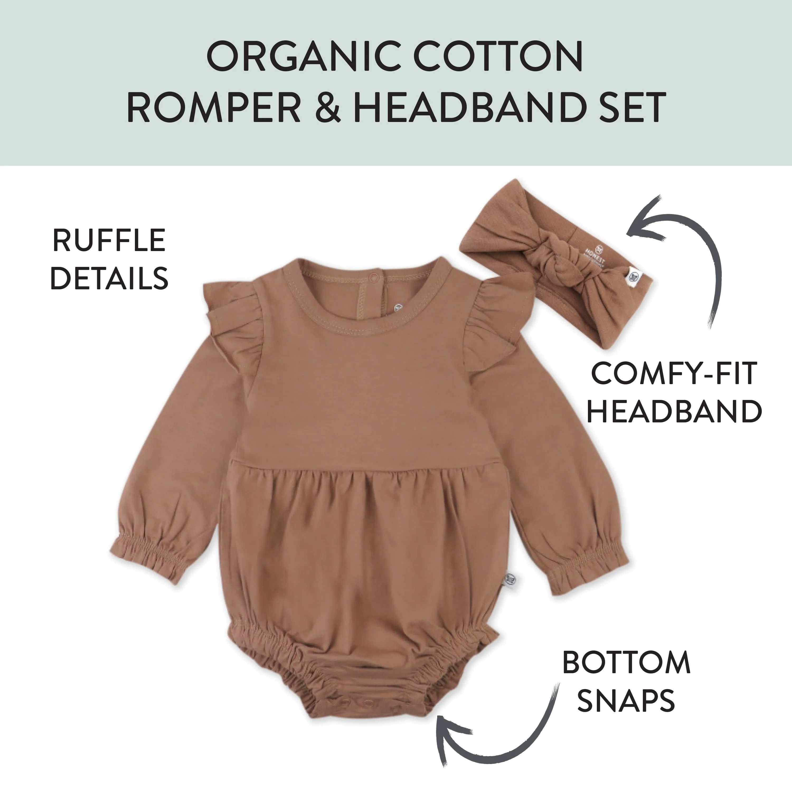 Organic Cotton Jumpsuit Romper Set