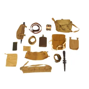 Original and Reproduction WWII British & Commonwealth Army Issue P37 Field Gear Lot - 23 Items