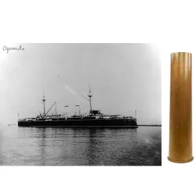 Original Spanish-American War Battle of Santiago Bay 5.5 inch Naval Shell From Sunken Spanish Cruiser Almirante Oquendo