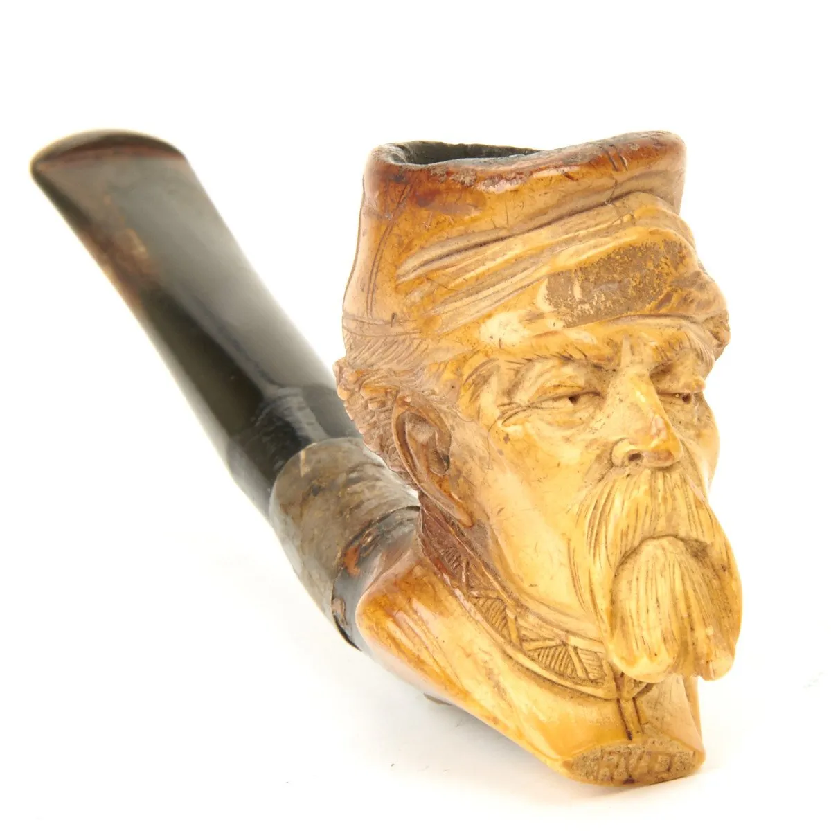 Original U.S. Civil War Era Hand Carved Bone Pipe